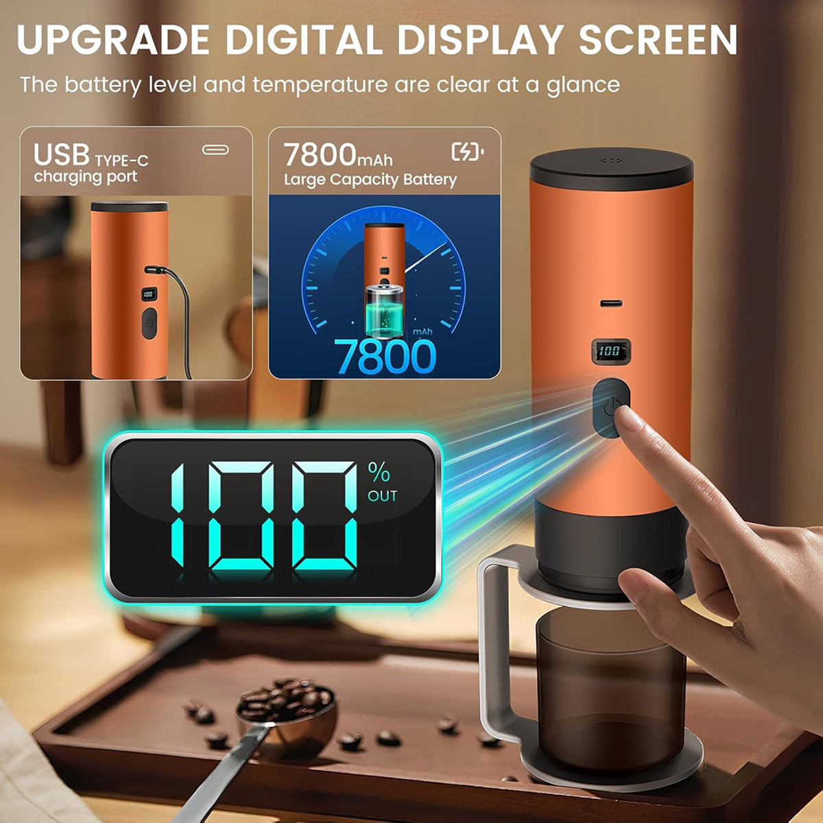 Portable Espresso Maker - Handheld Mini Travel Coffee Machine for Camping & Home