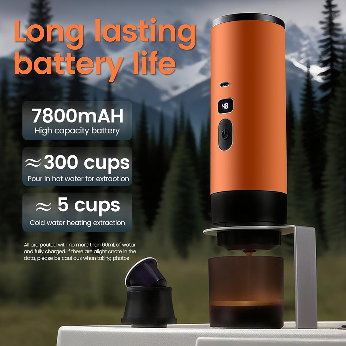 Portable Espresso Maker - Handheld Mini Travel Coffee Machine for Camping & Home