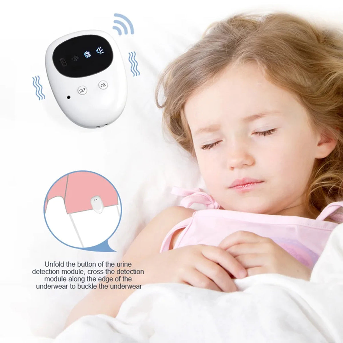 DryFomis Wireless Bed Wetting Alarm & Potty Training Monitor
