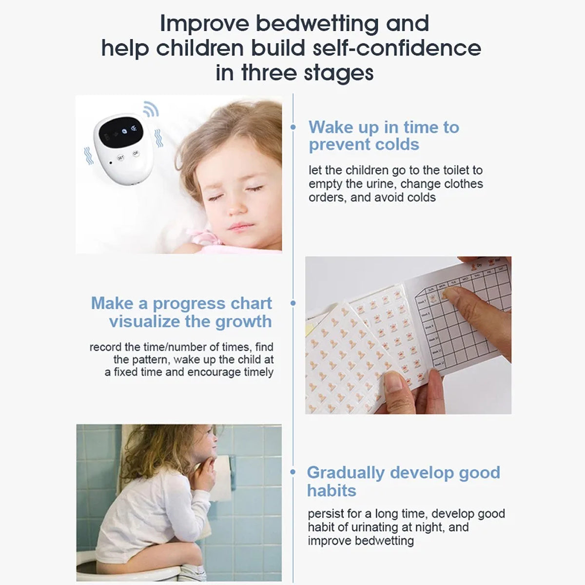 DryFomis Wireless Bed Wetting Alarm & Potty Training Monitor