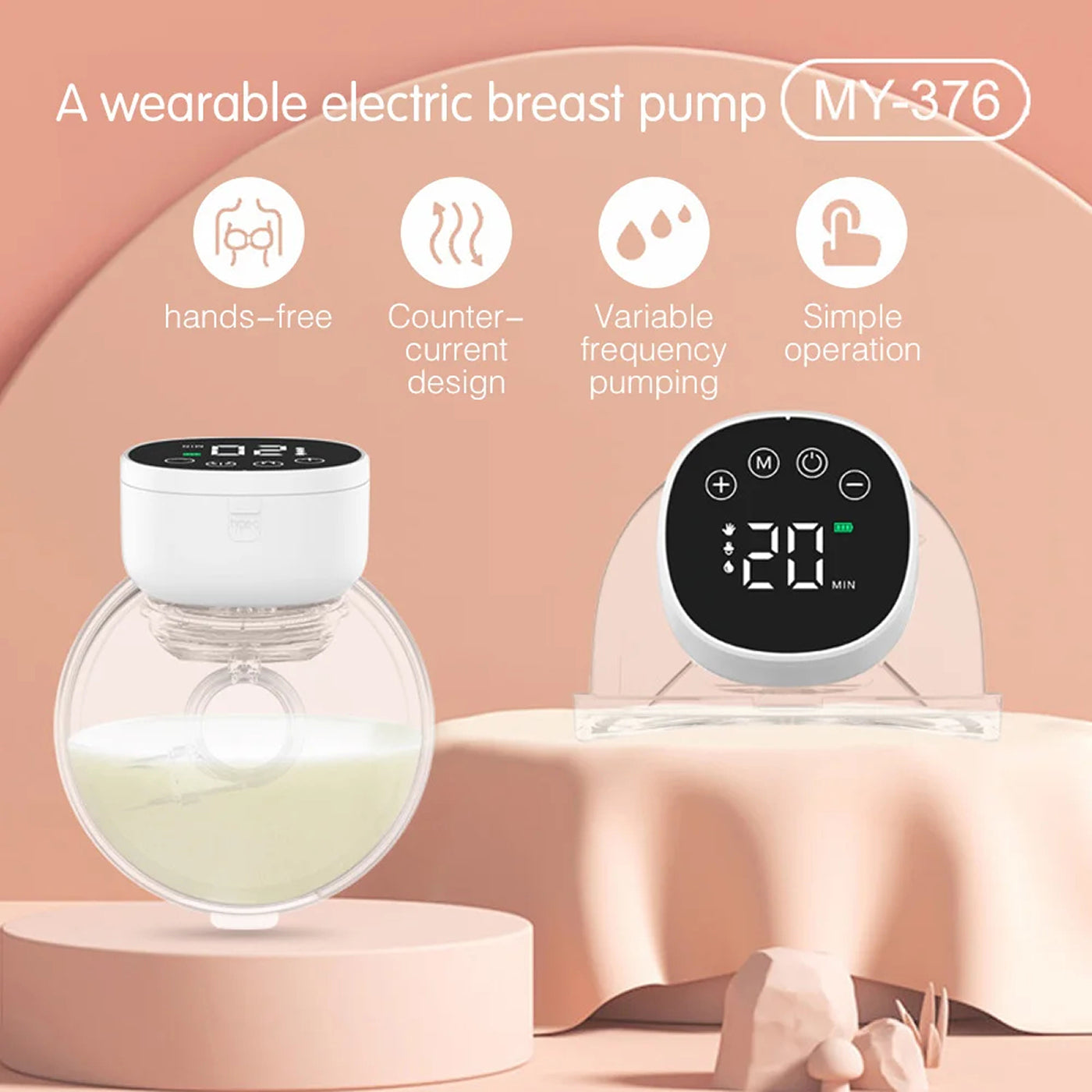 ElleMogis Wearable Breast Pump, Hands-Free Portable Electric Breastpump