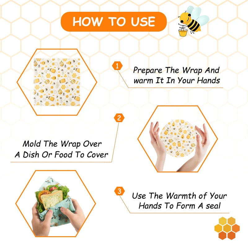 EmberFere Beeswax Wrap, Reusable Sustainable Food Storage Wrappers
