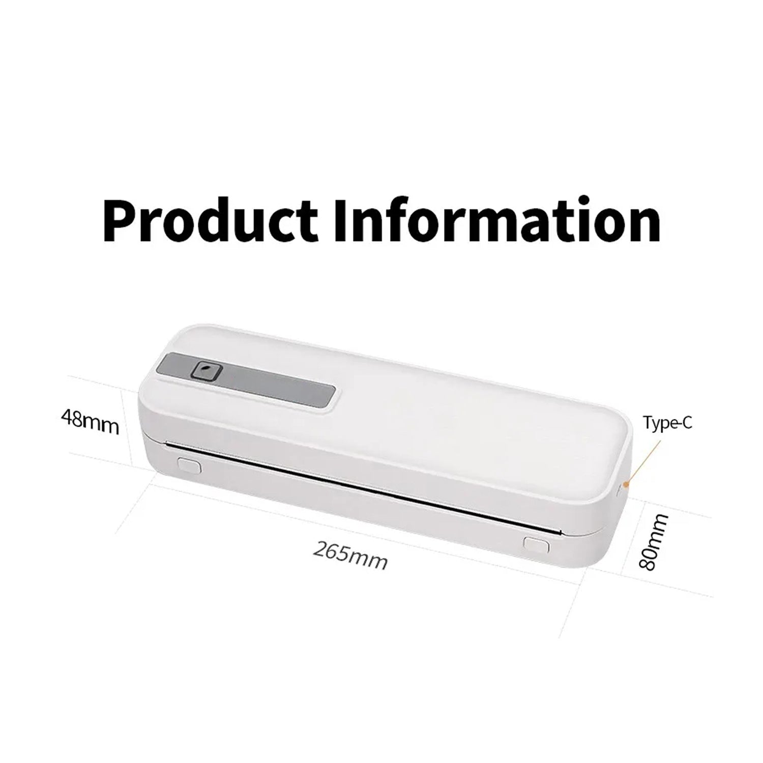 Portable Bluetooth Printer - Wireless Mobile Photo & Document Thermal Printer for Travel and Office