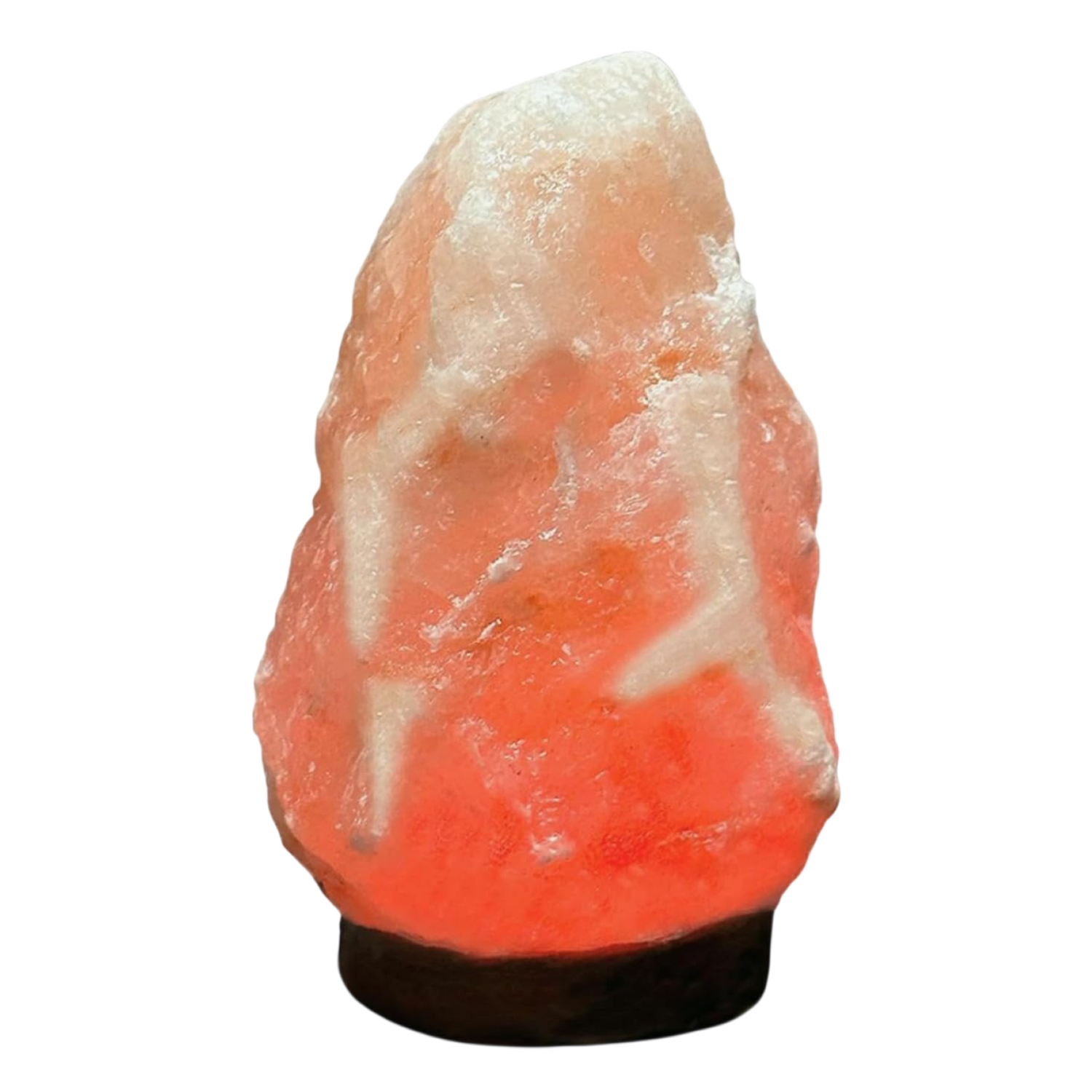 Himalayan Salt Lamp - Natural Crystal Rock Salt Night Light with Wooden Base