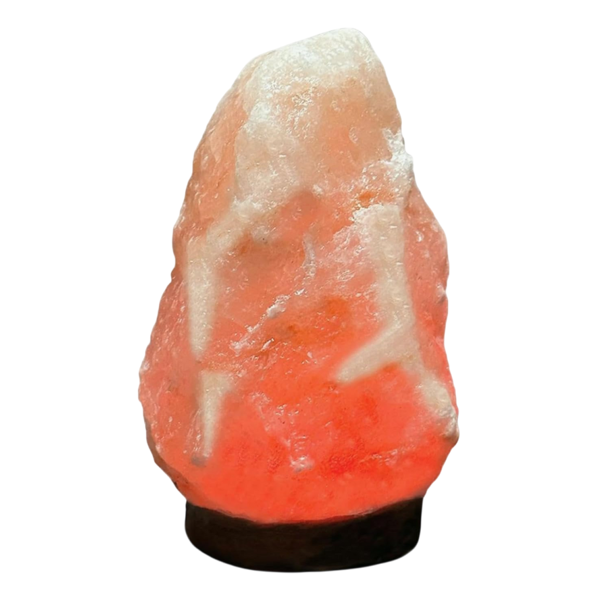 Himalayan Salt Lamp - Natural Crystal Rock Salt Night Light with Wooden Base