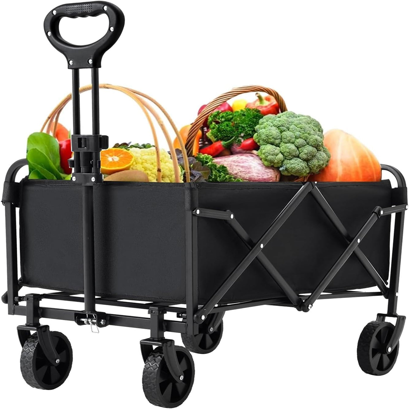FaxinLika Foldable Wagon 220 lbs Capacity 90 Gallon Outdoor Utility Cart