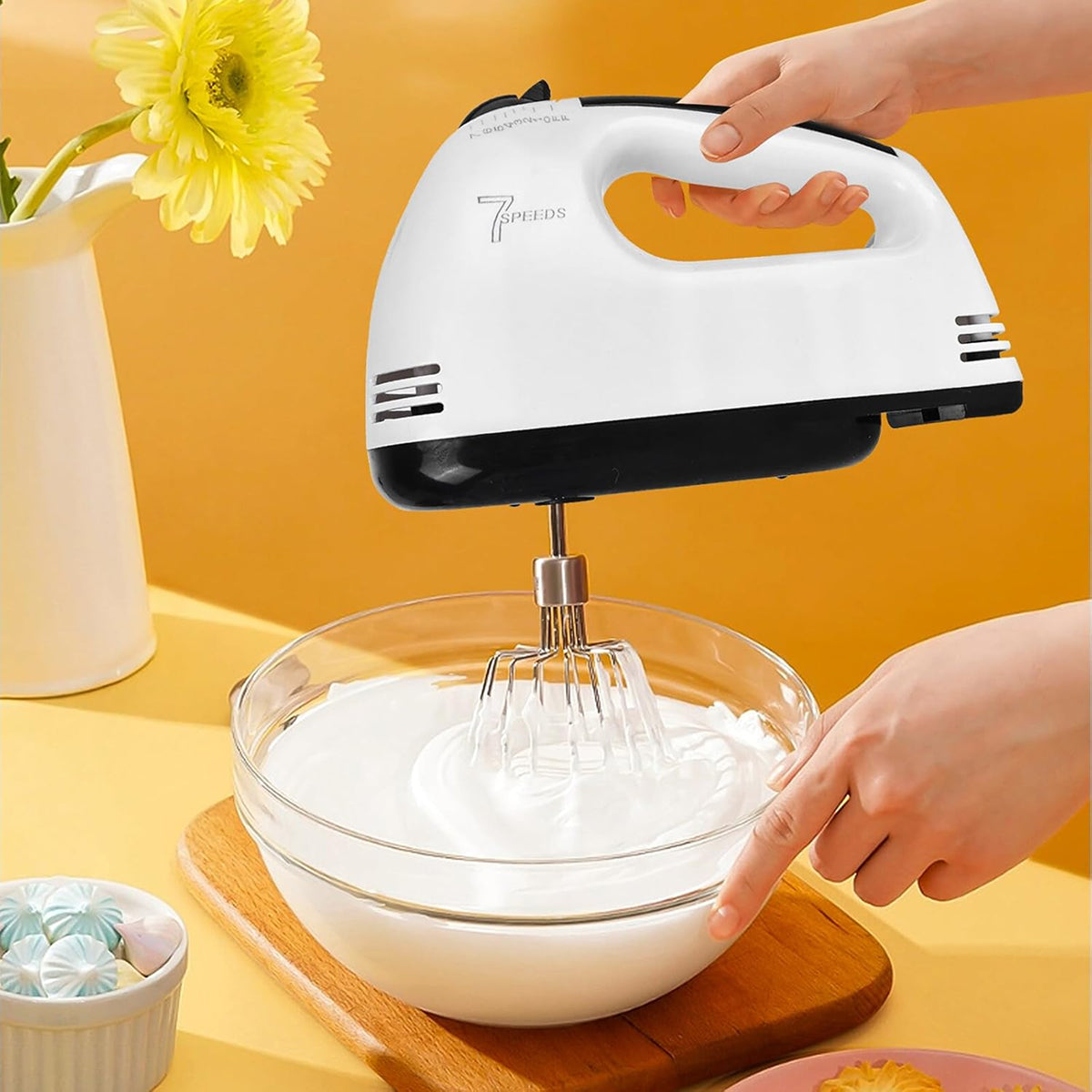 Electric Handheld Food Mixer for Kitchen Baking and Cooking with Attachments