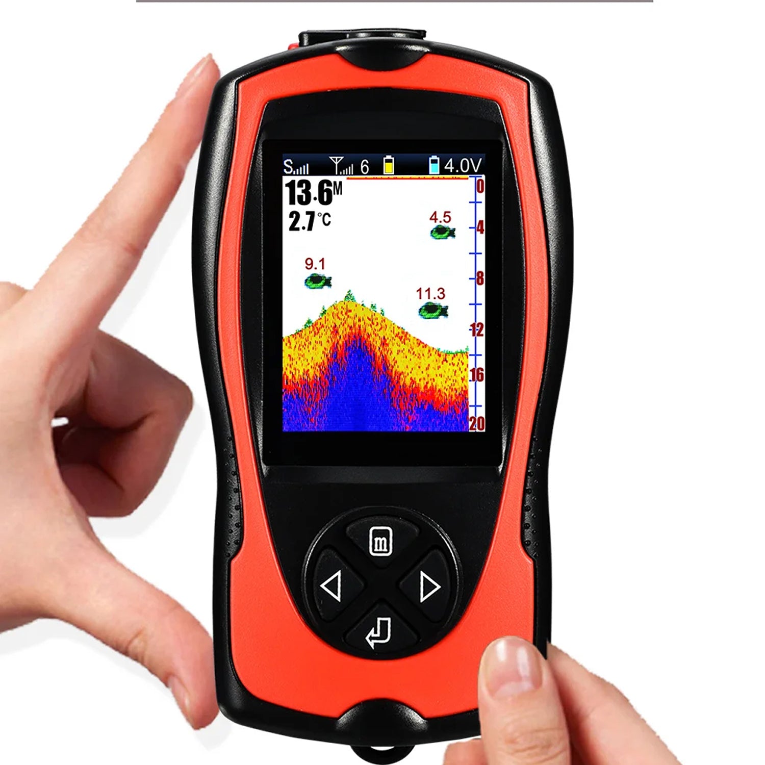 FixDerix Wireless Fish Finder 150m Range Portable Sonar with 2.4