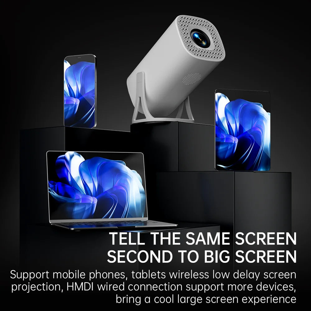 FixPromi Portable Mini Projector Android 11, 120 ANSI 720P HD Smart Projector