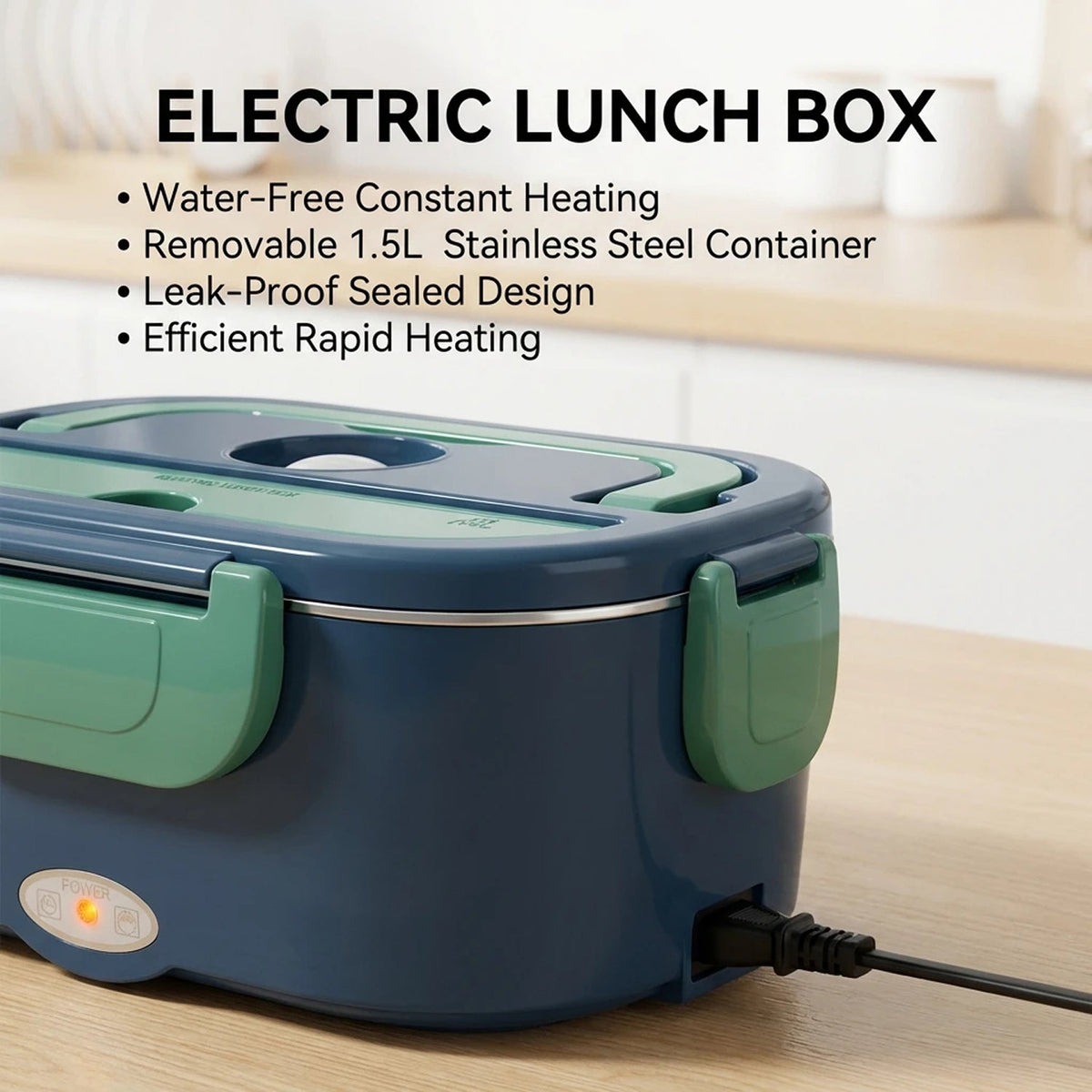 FodiBring Portable 60W Electric Lunch Box 1.5L Food Warmer