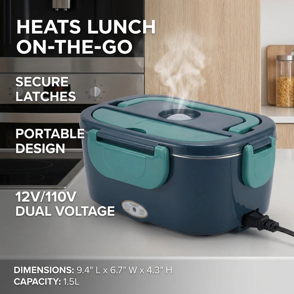 FodiBring Portable 60W Electric Lunch Box 1.5L Food Warmer