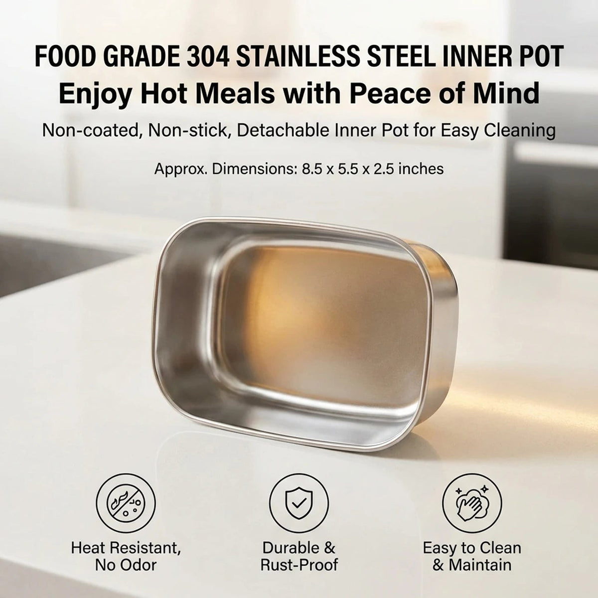 FodiBring Portable 60W Electric Lunch Box 1.5L Food Warmer