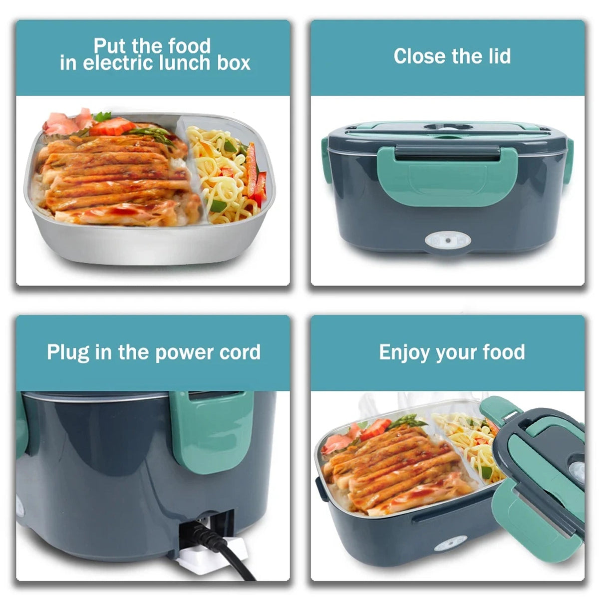 FodiBring Portable 60W Electric Lunch Box 1.5L Food Warmer