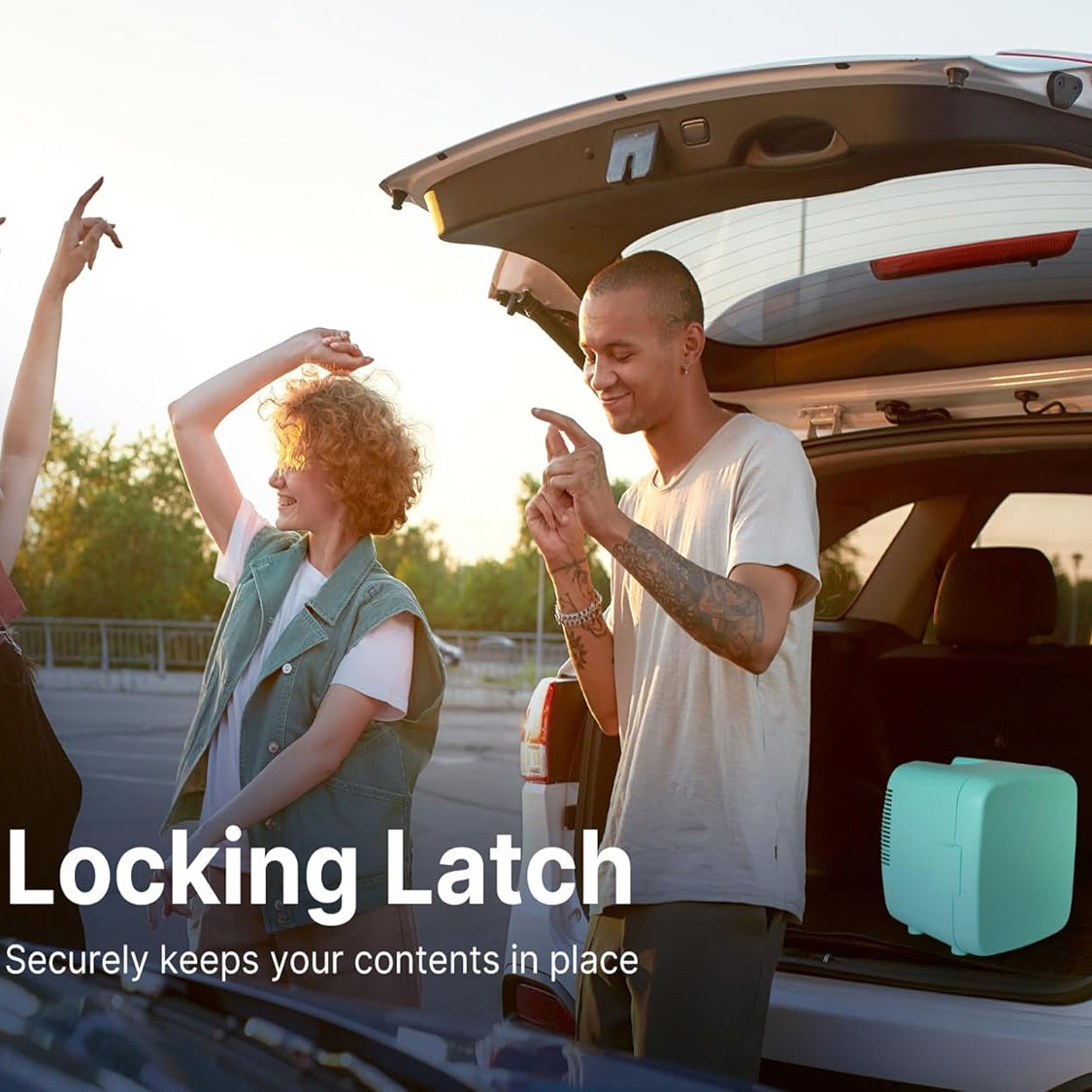 FritiAxin Mini Fridge 8L 12 Can Portable Thermoelectric AC DC Cooler