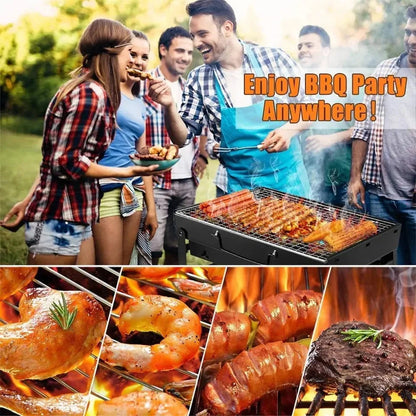 GalisCook Portable Tailgate Charcoal Grill - Foldable & Compact