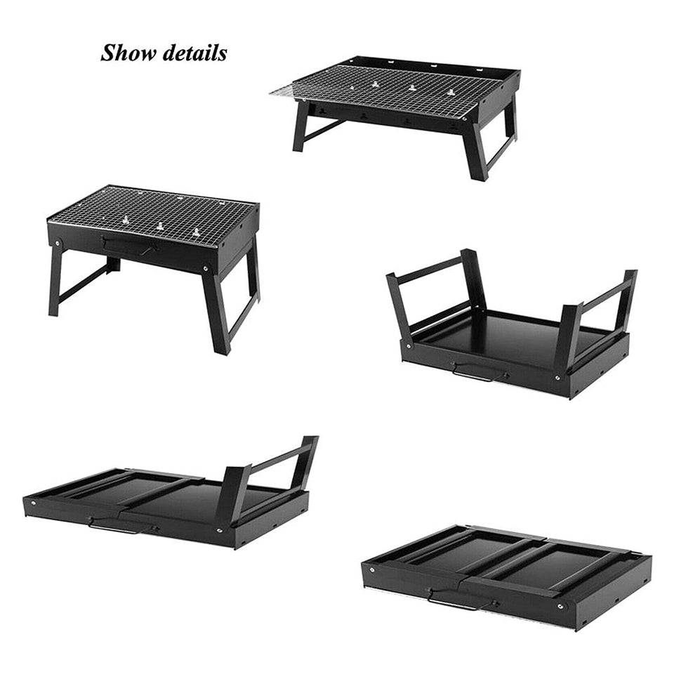 GalisCook Portable Tailgate Charcoal Grill - Foldable & Compact
