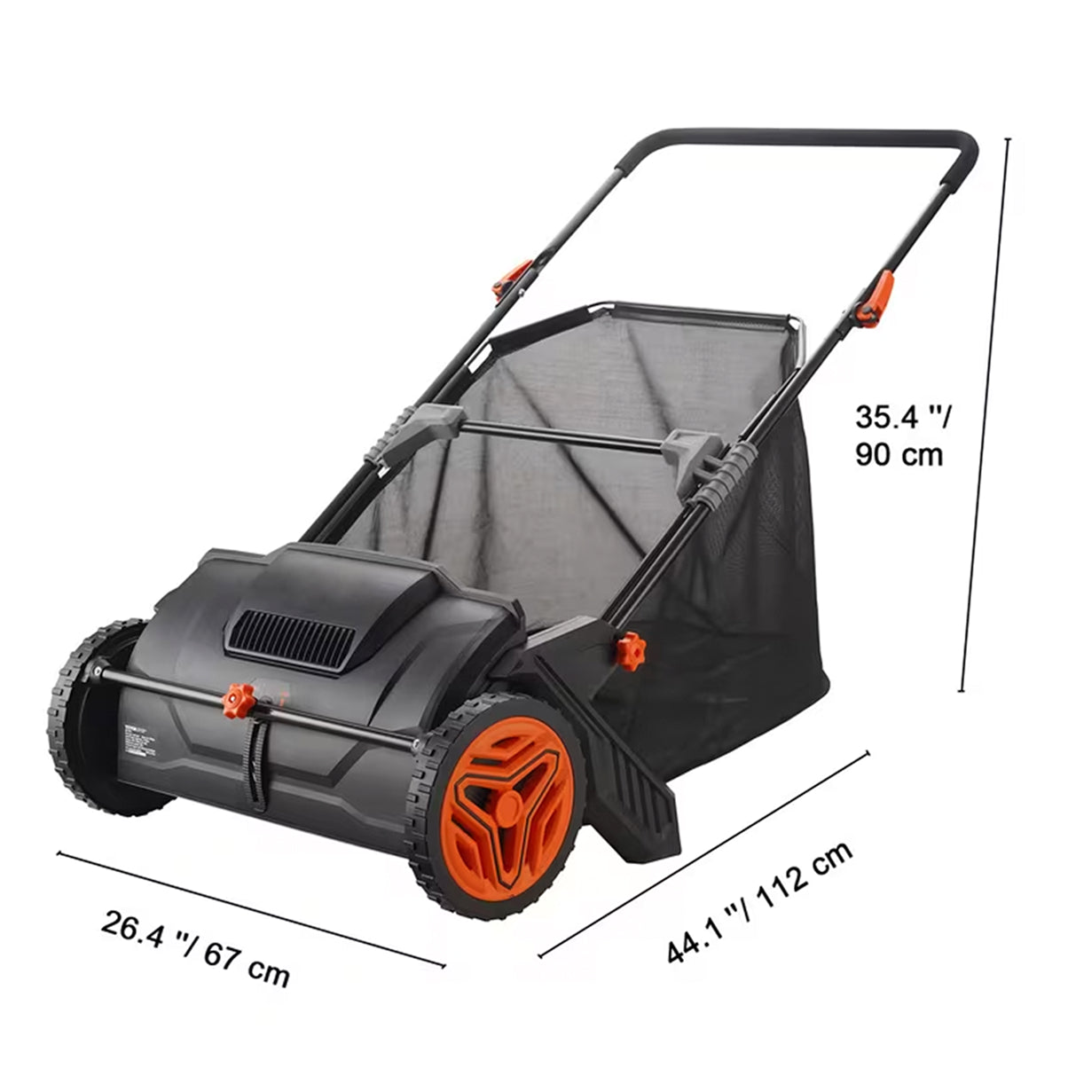 Lawn Sweeper Tow Behind & Push Lawn Sweeper for Leaf & Grass Collection