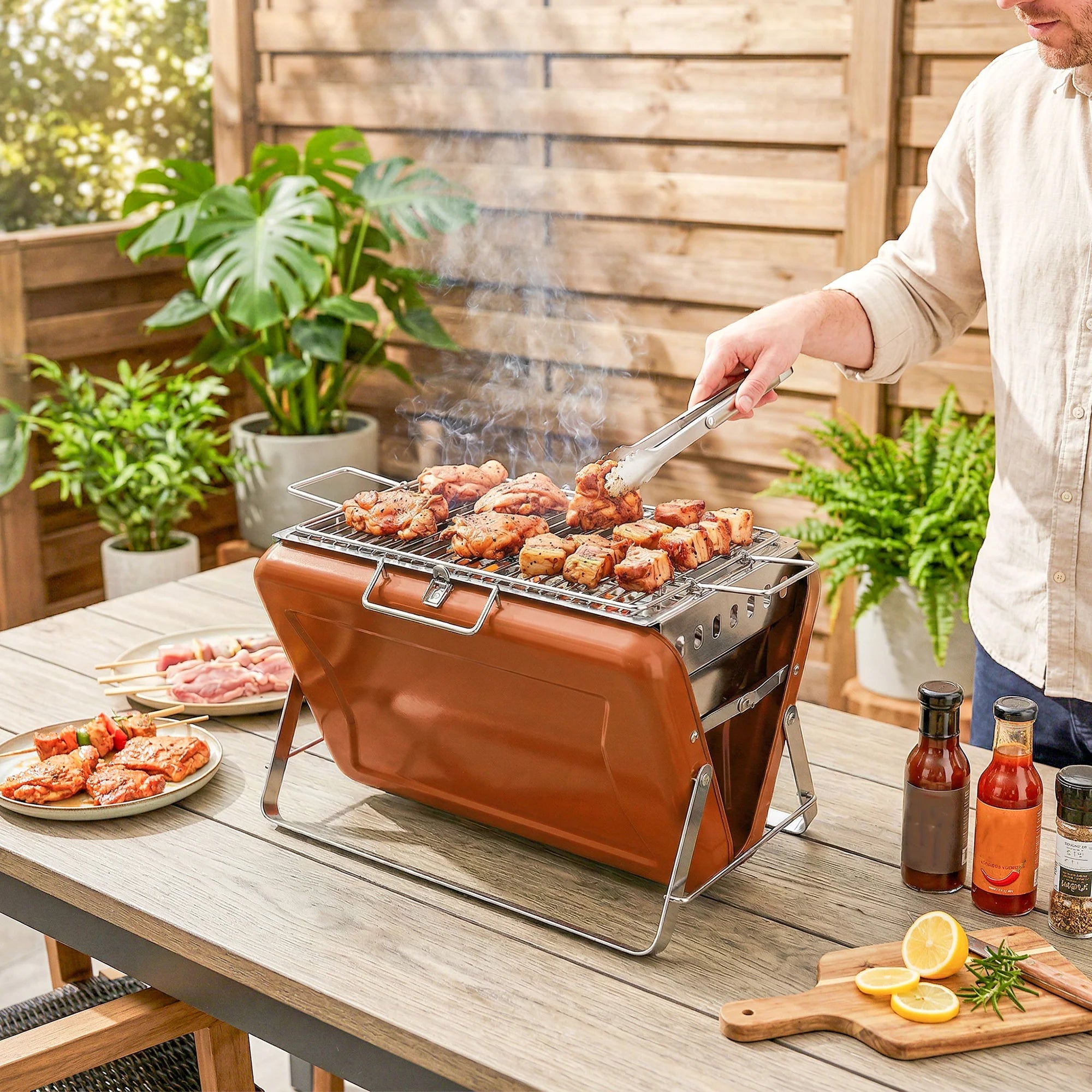 Portable Propane Gas Tailgate Grill for Outdoor Camping & Tailgating