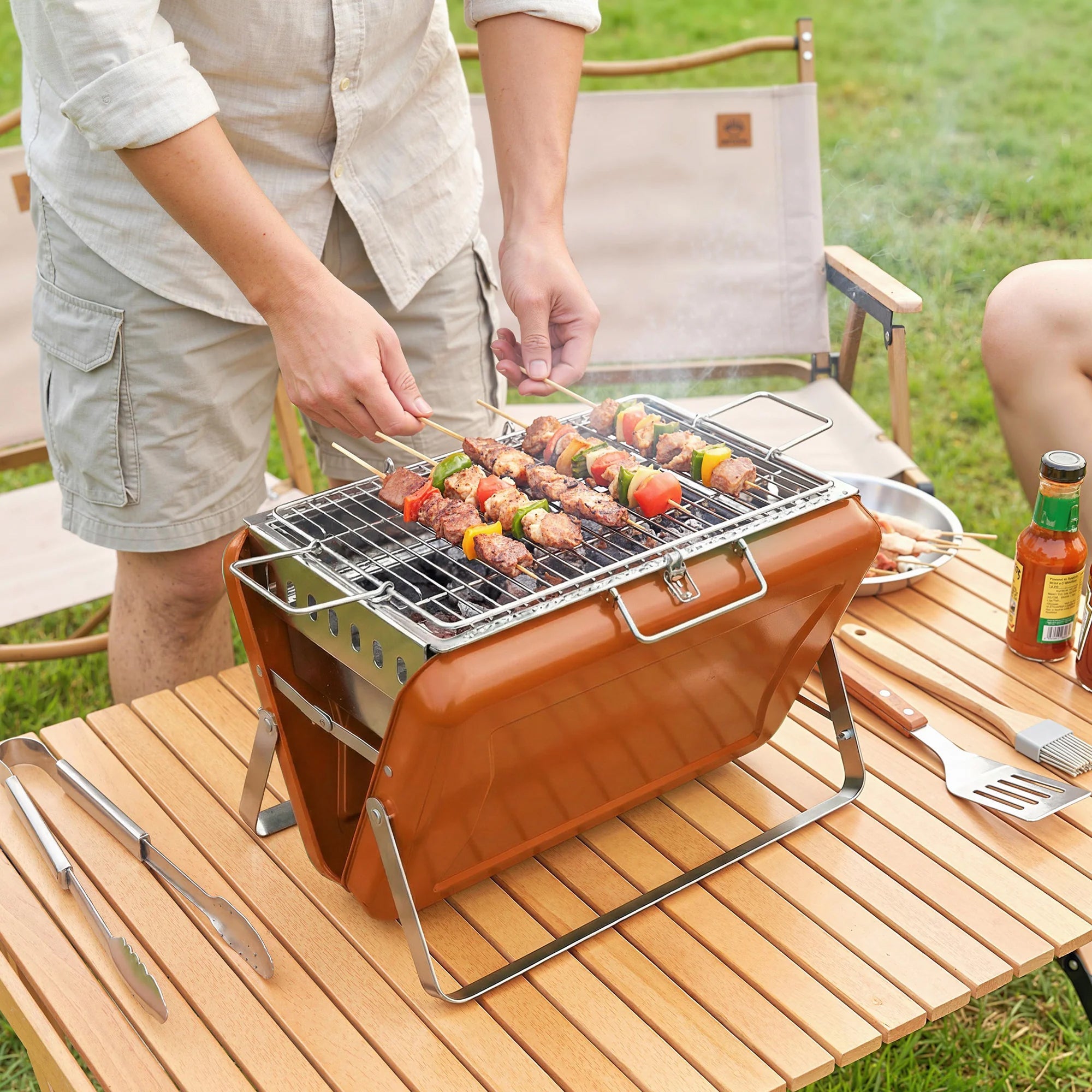 Portable Propane Gas Tailgate Grill for Outdoor Camping & Tailgating