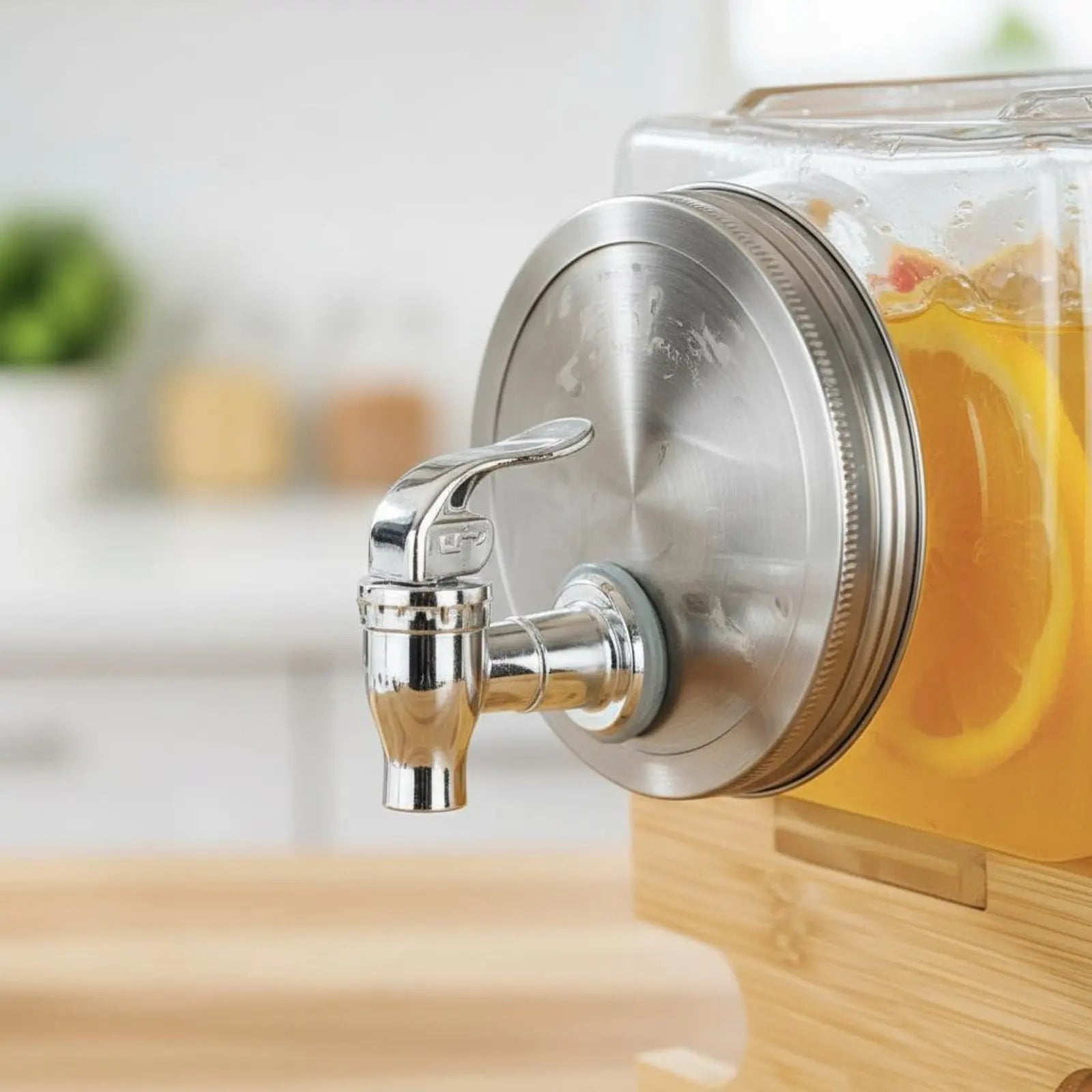 HionFrax Glass Drink Dispenser 3-Liter with Anti-Clog Spigot & Airtight Lid