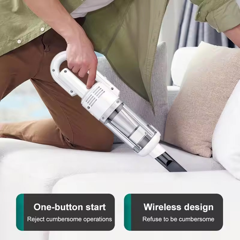 HomixVat Cordless Vacuum Cleaner 15000Pa Suction with 5-Layer Filtration, LED Lights and Dual 4000mAh Battery