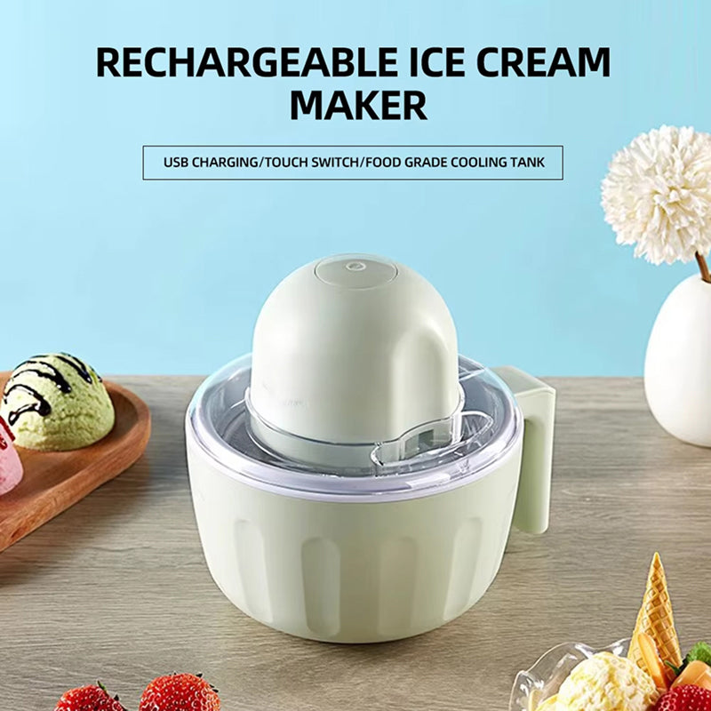 IcyMexi Portable Rechargeable Ice Cream Maker with Dual-Mode Texture Control and 20-Minute Rapid Freeze