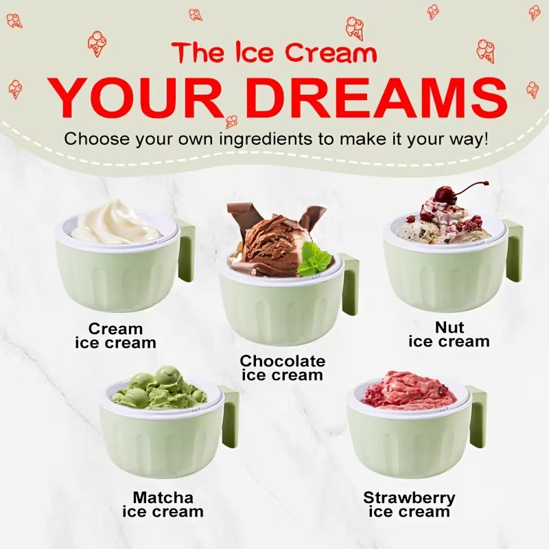 IcyMexi Portable Rechargeable Ice Cream Maker with Dual-Mode Texture Control and 20-Minute Rapid Freeze