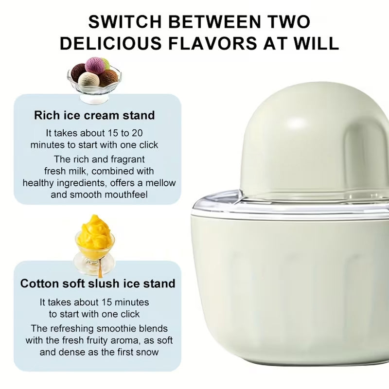 IcyMexi Portable Rechargeable Ice Cream Maker with Dual-Mode Texture Control and 20-Minute Rapid Freeze