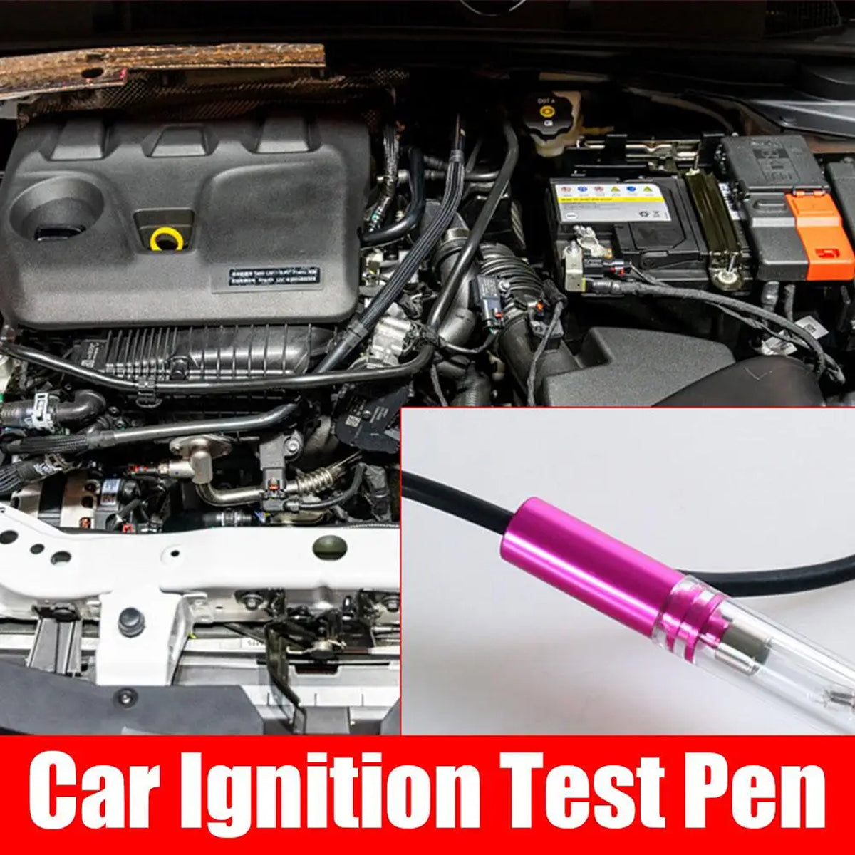 12V In Line Ignition Coil Tester Pen Car Spark Plug Diagnostic Tool Aluminum IgrinLaxo