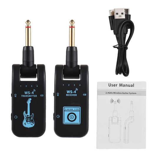 Wireless Guitar Transmitter Receiver 48KHz 10H Battery InsMazid