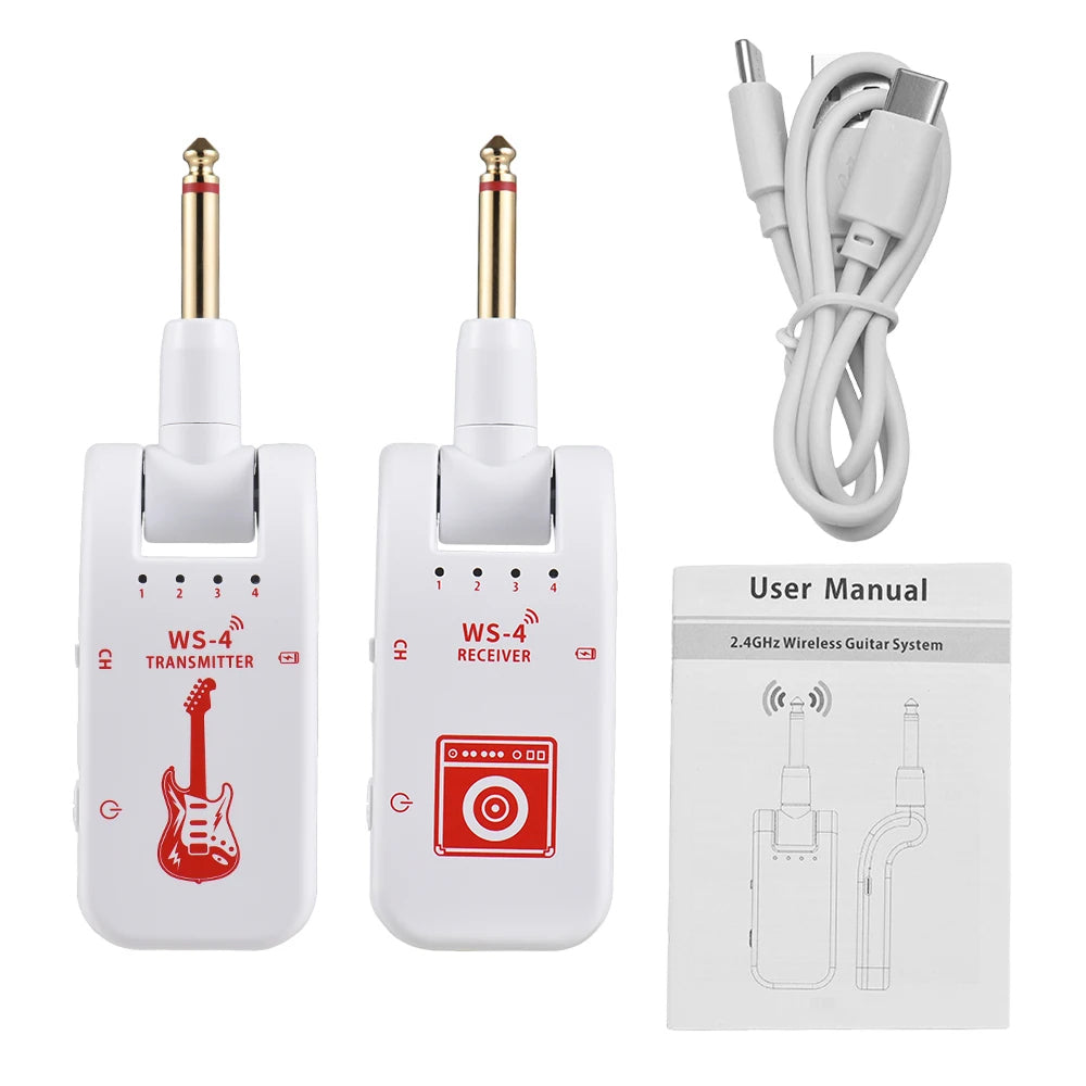 Wireless Guitar Transmitter Receiver 48KHz 10H Battery InsMazid
