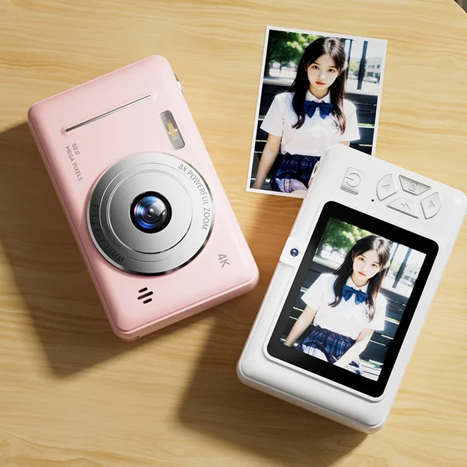 KivixCam Kids Digital Camera 50MP 4K Video Retro CCD Selfie Cam with 256GB Support