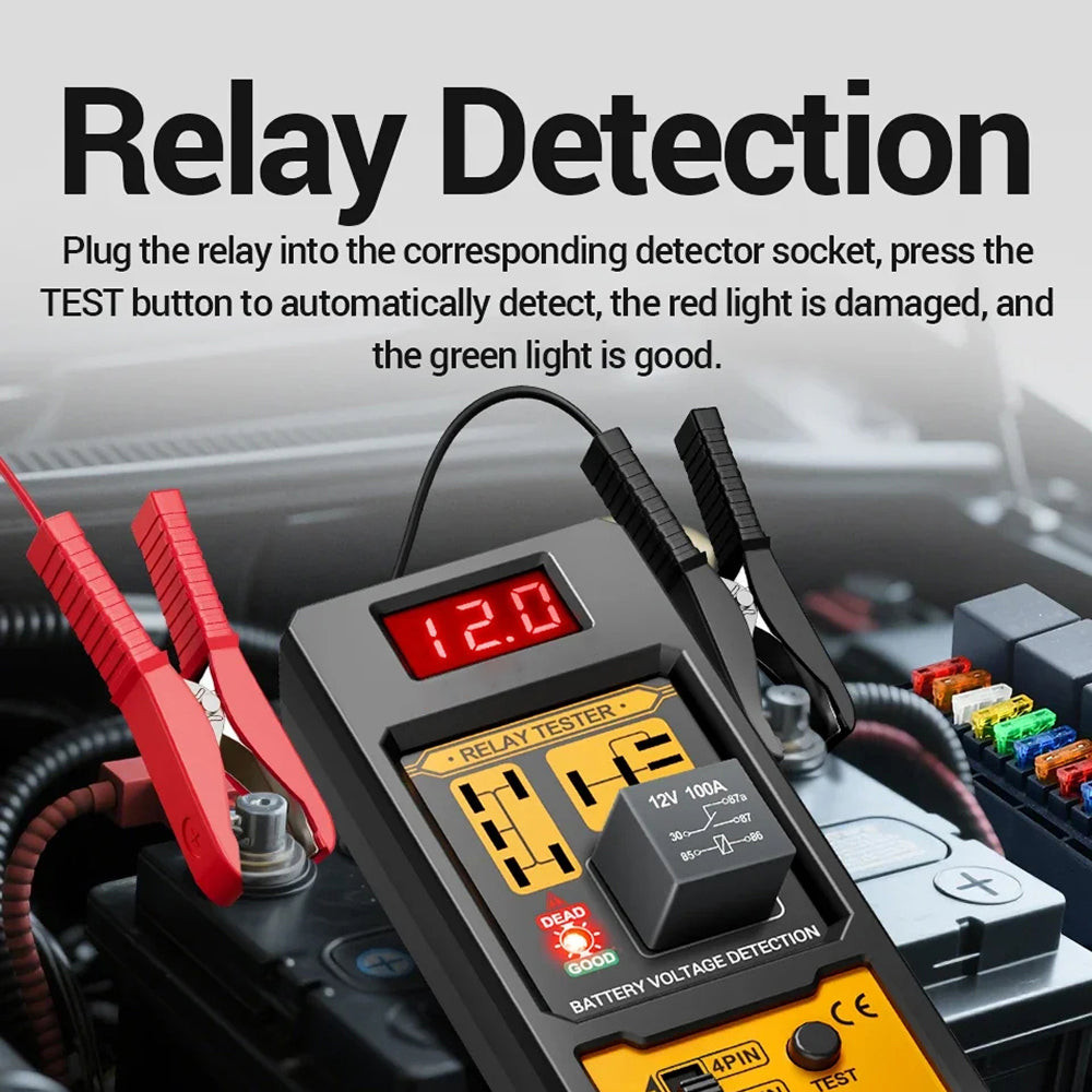 12V Automotive Relay Tester 4 Pin 5 Pin Diagnostic Tool with LED Voltage Display LamiWexi