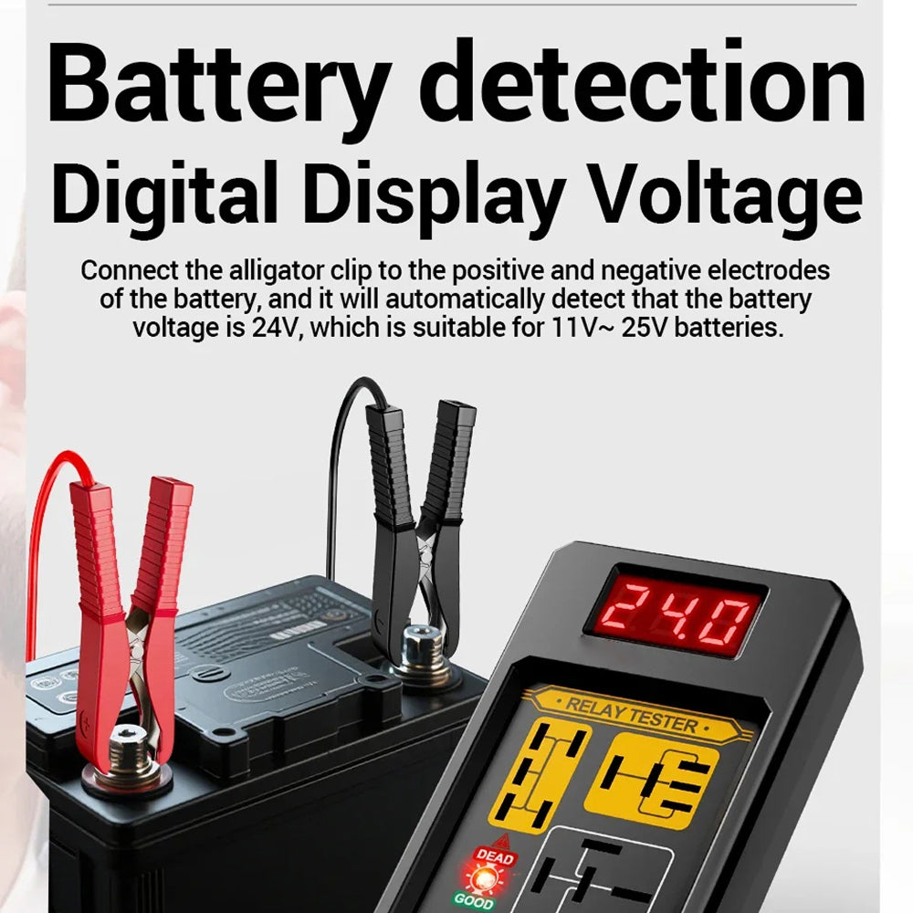 12V Automotive Relay Tester 4 Pin 5 Pin Diagnostic Tool with LED Voltage Display LamiWexi