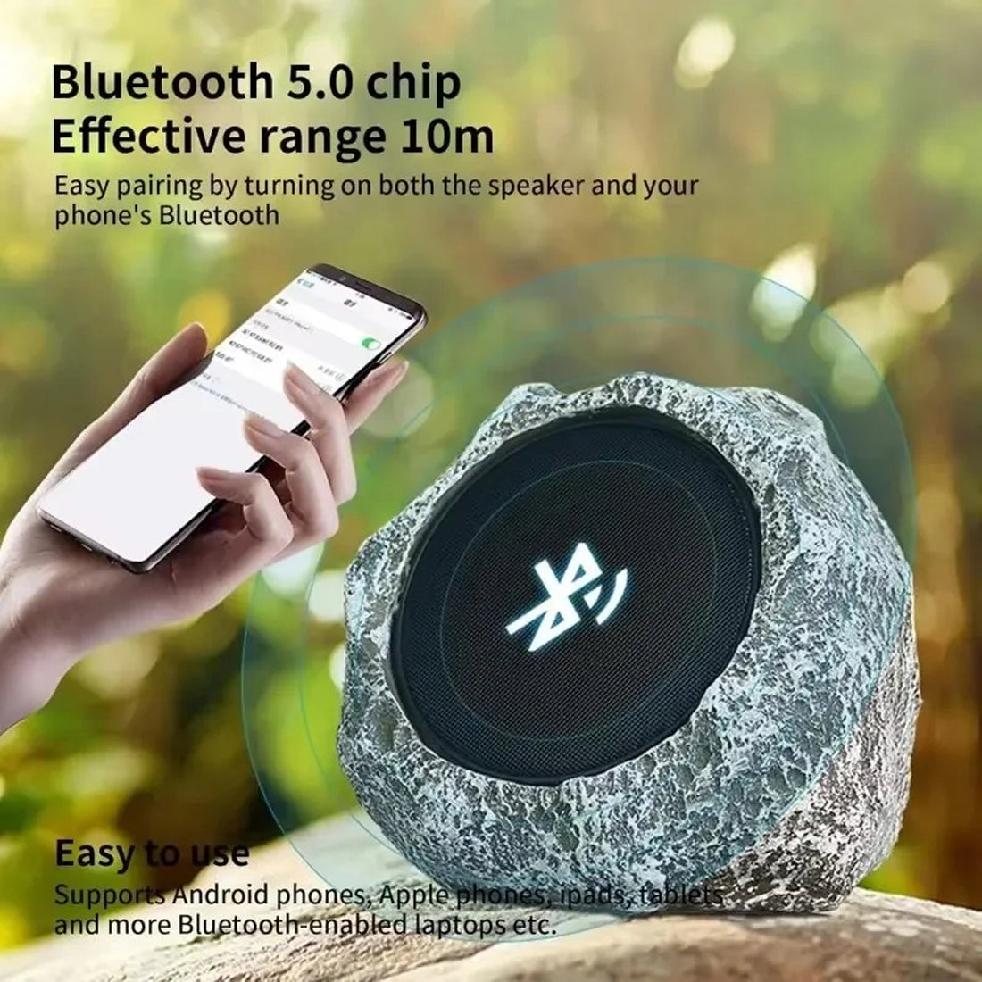 Outdoor Garden Speaker - Waterproof Landscape Audio System for Yard and Patio