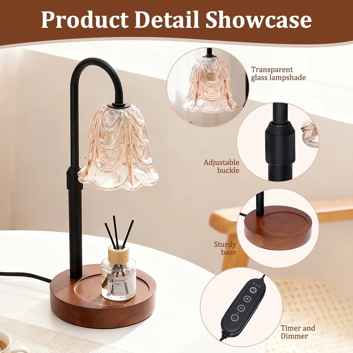 Candle Warmer Lamp - Electric Wax Melt Burner & Jar Candle Heater Light