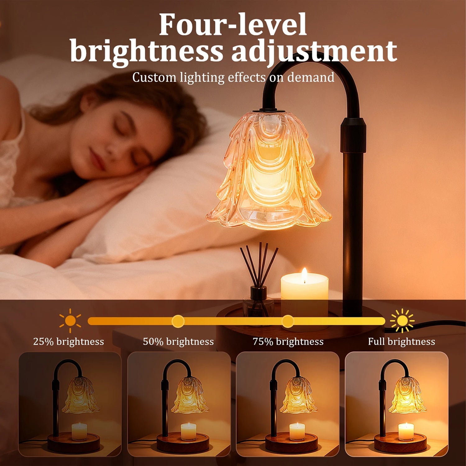 Candle Warmer Lamp - Electric Wax Melt Burner & Jar Candle Heater Light