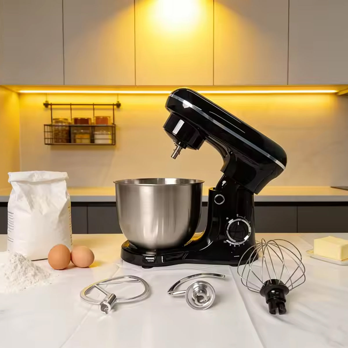 Electric Stand Mixer for Kitchen - Tilt-Head Food & Dough Mixer for Baking