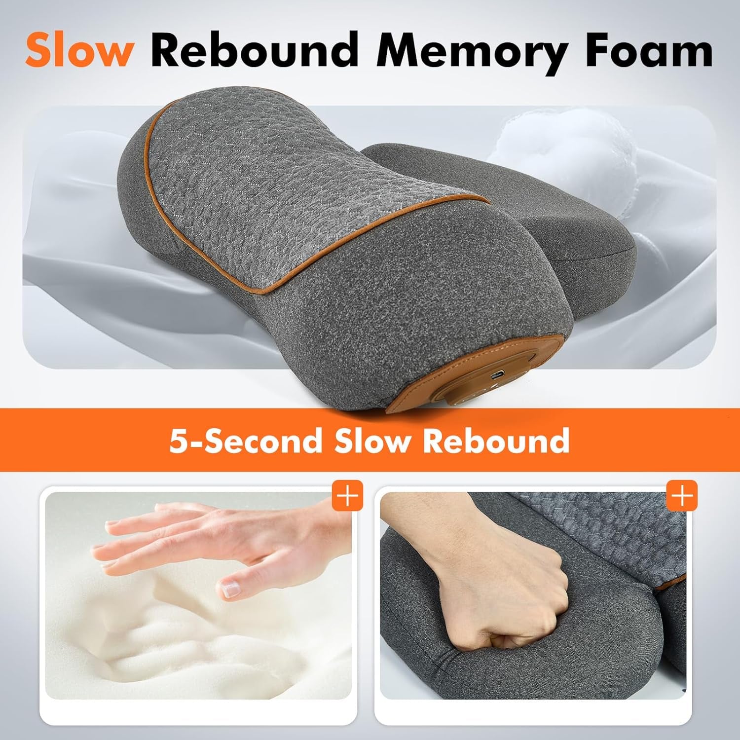 Neck Massager Pillow with Airbag Traction Heat Vibration Cervical Support Stretch LupiSopix