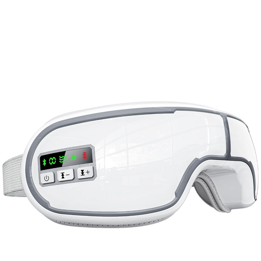 MasaHixiv Heated Eye Massager with Bluetooth 5.0 and 3D Compression for Migraine Relief and Sleep