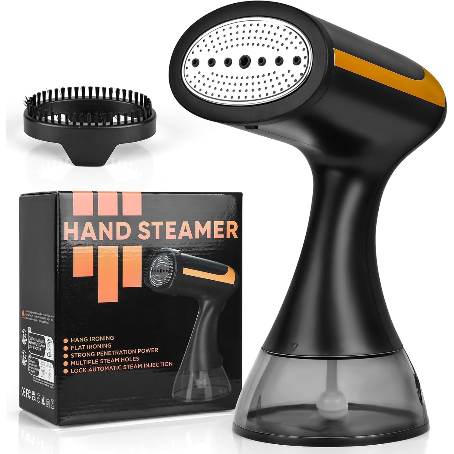 MaxGavic Handheld Clothes Steamer 1500W Rapid 25s Heat-Up with 300ml Detachable Tank