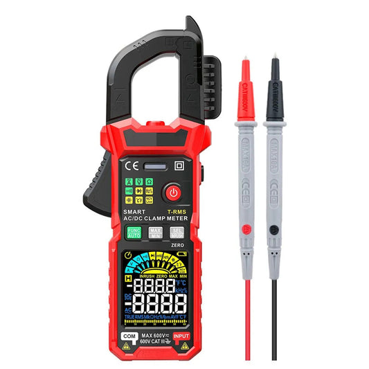 True RMS Digital Clamp Meter 6000 Counts AC DC Ammeter Voltmeter with NCV 36mm Jaw MereiCeci