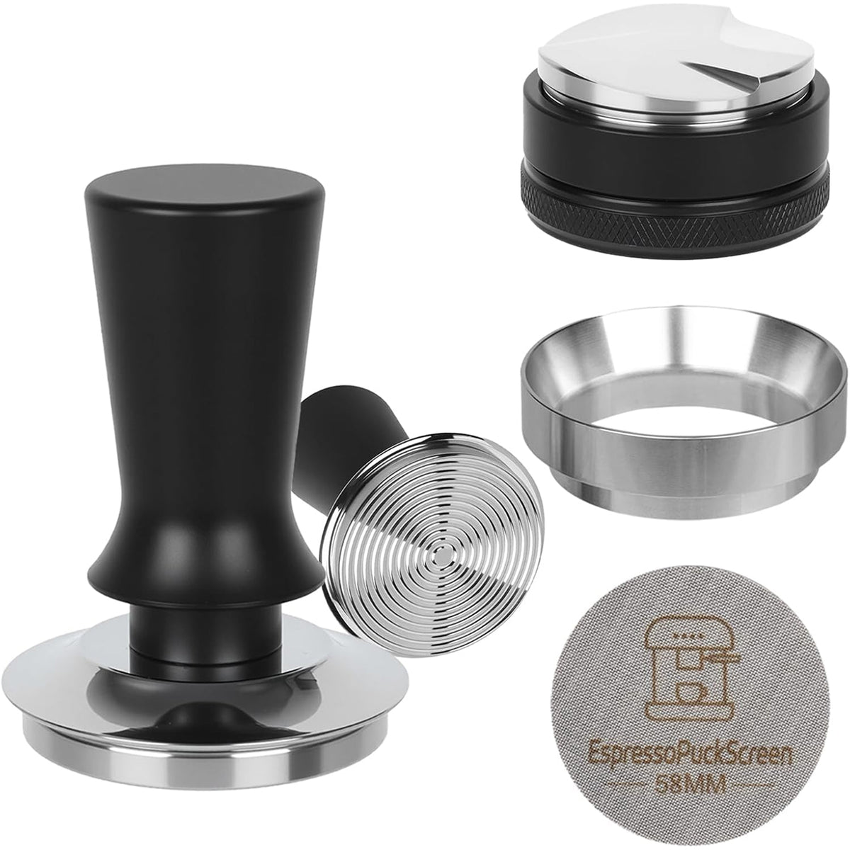 Stainless Steel Espresso Coffee Tamper - Flat Base Barista Tool for Espresso Machine
