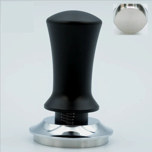 Stainless Steel Espresso Coffee Tamper - Flat Base Barista Tool for Espresso Machine