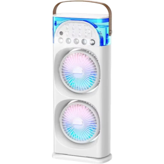 MixanAir Portable Air Conditioner Dual Turbine 12m Airflow 600ml 5-Hole Ultrasonic Mist