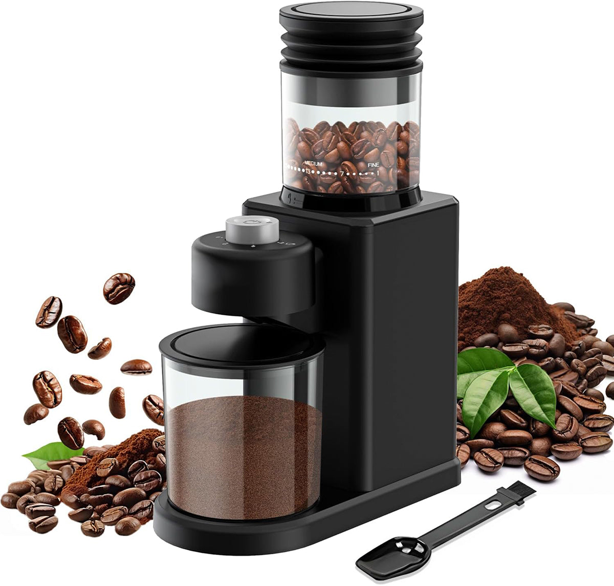 Electric Burr Espresso Coffee Grinder - Fine to Coarse Grind Settings