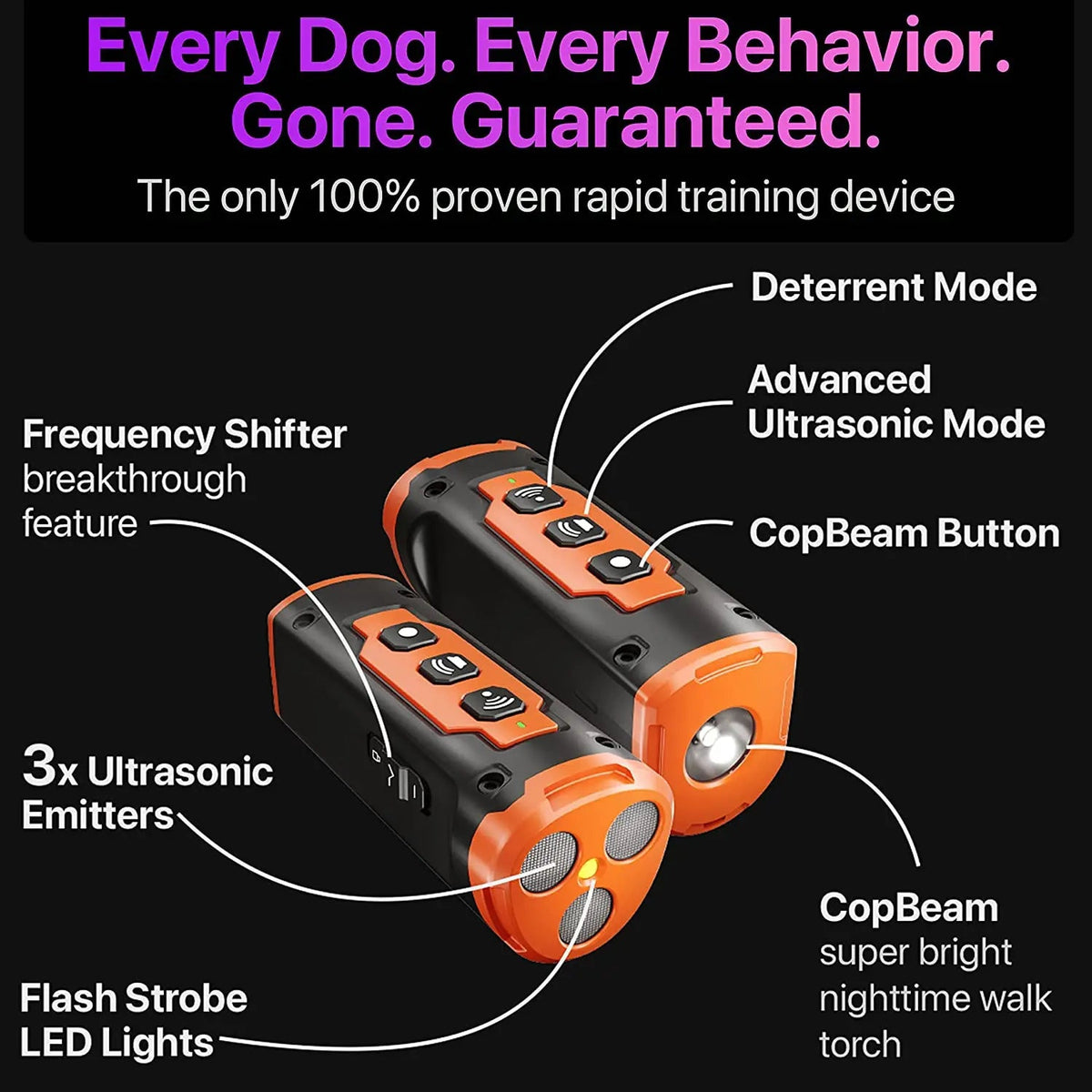 Ultrasonic Dog Bark Deterrent Device - Outdoor & Indoor Anti-Bark Control Device Safe Stop Dog Barking Silencer Device