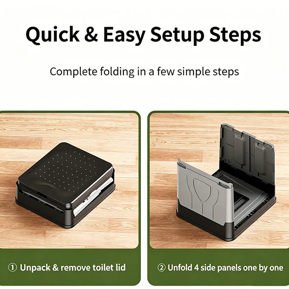 OuticCom Portable Folding Camping Toilet & Emergency Potty
