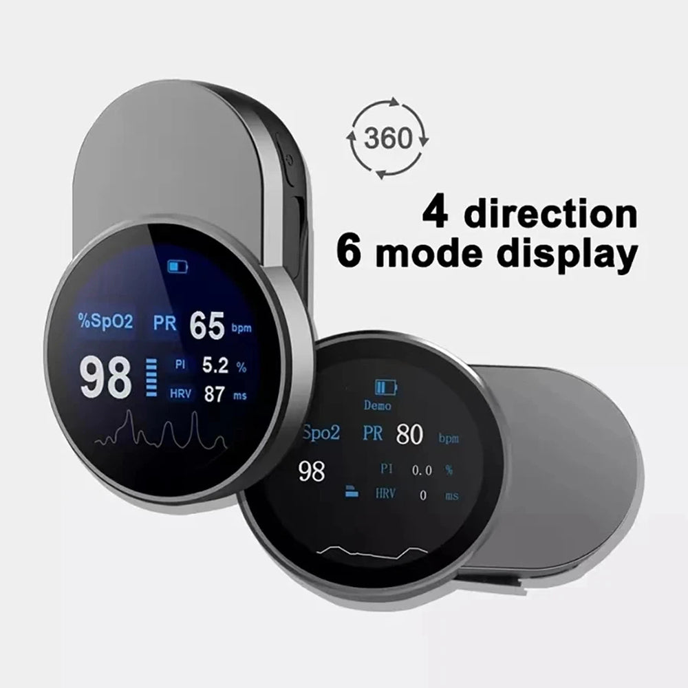 OxiMetik Bluetooth Pulse Oximeter Rechargeable SpO2 Monitor with HRV & App Tracking