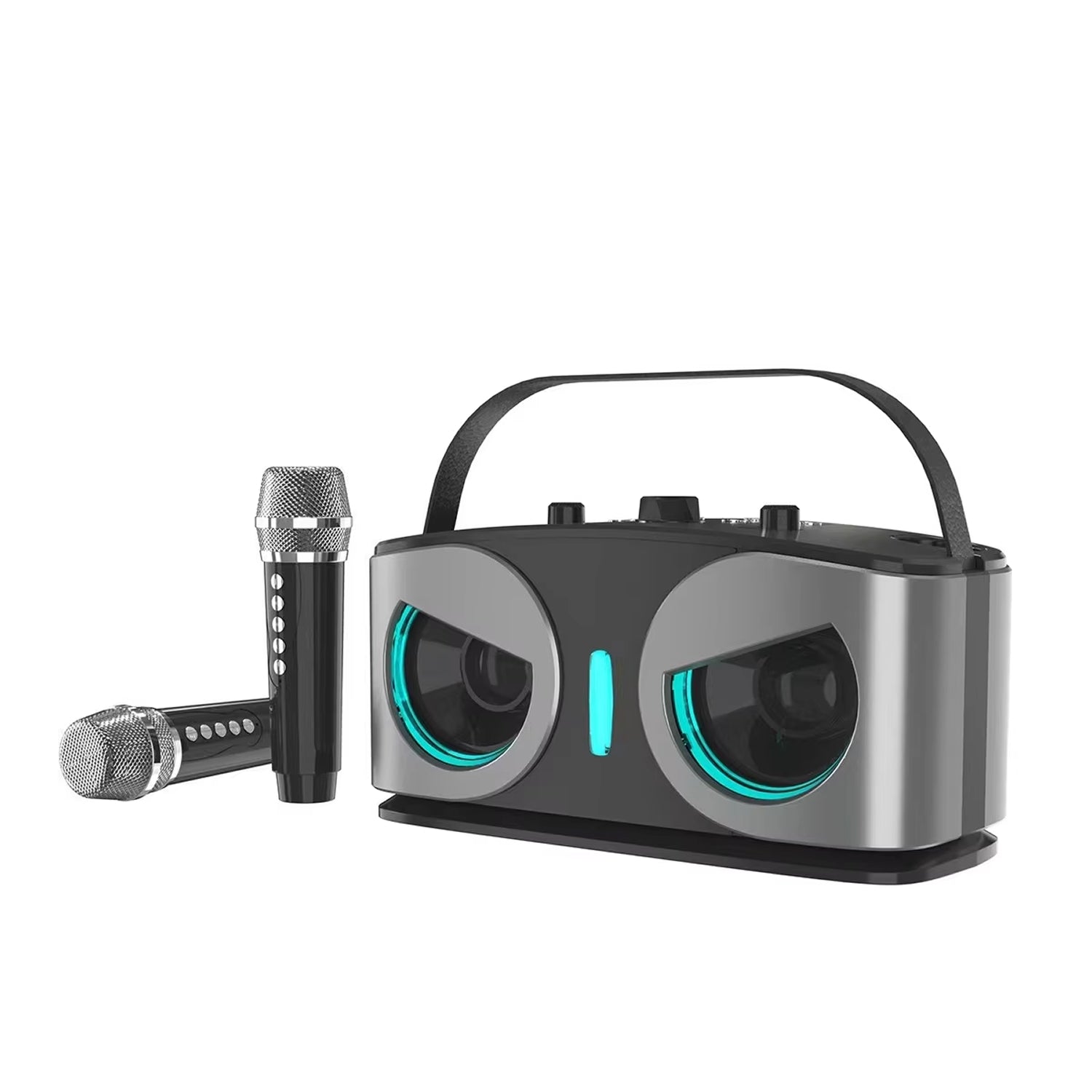 PocketMuzi Portable Karaoke Machine Dual 10W Bluetooth 5.3 Speaker with 2 Mics